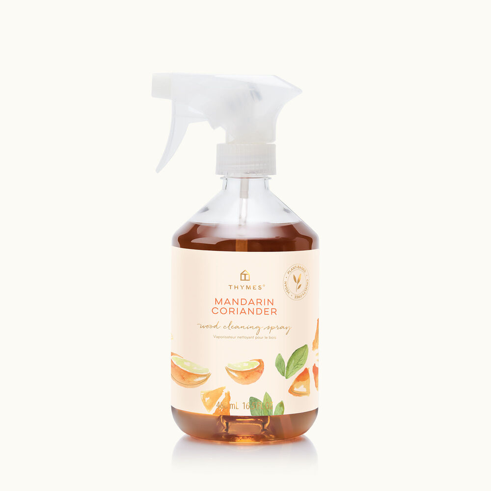 Thymes Mandarin Coriander Wood Cleaning Spray is a citrus fragrance image number 0